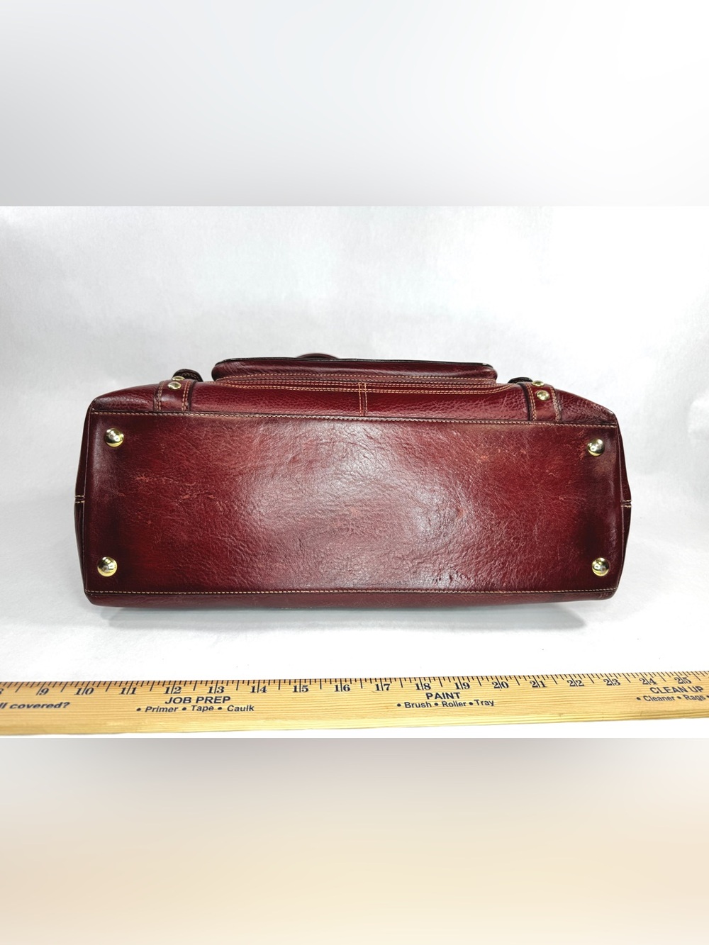 Coach Legacy Large Hamptons Miranda Rare Bordeaux Burgundy Leather Satchel Bag - Picture 6 of 15